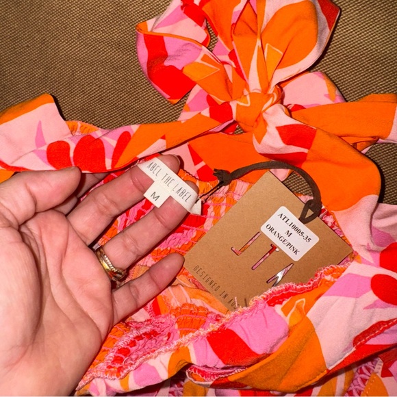 Abel the Label Anthropologie  NWT! Pink Orange Rumi Maxi Dress Size M - Picture 8 of 16